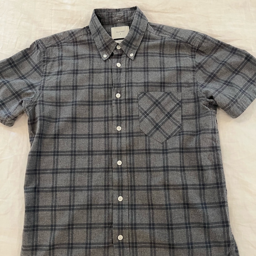 Men's Gray Plaid Shirt